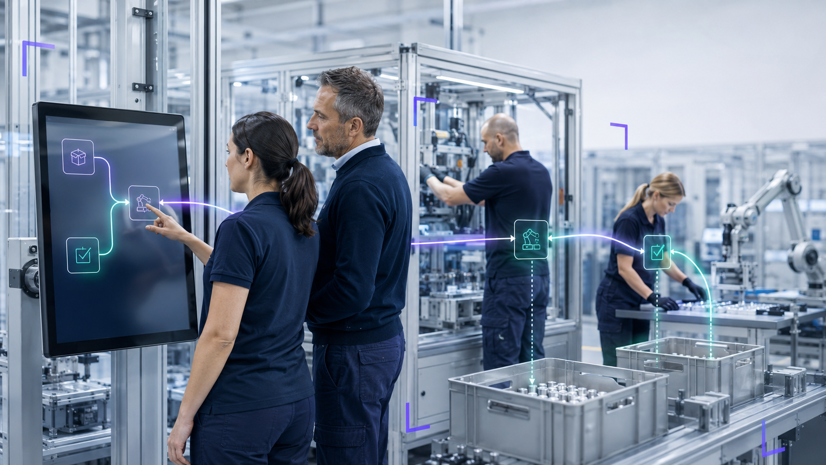 Assemblagehal in de maakindustrie